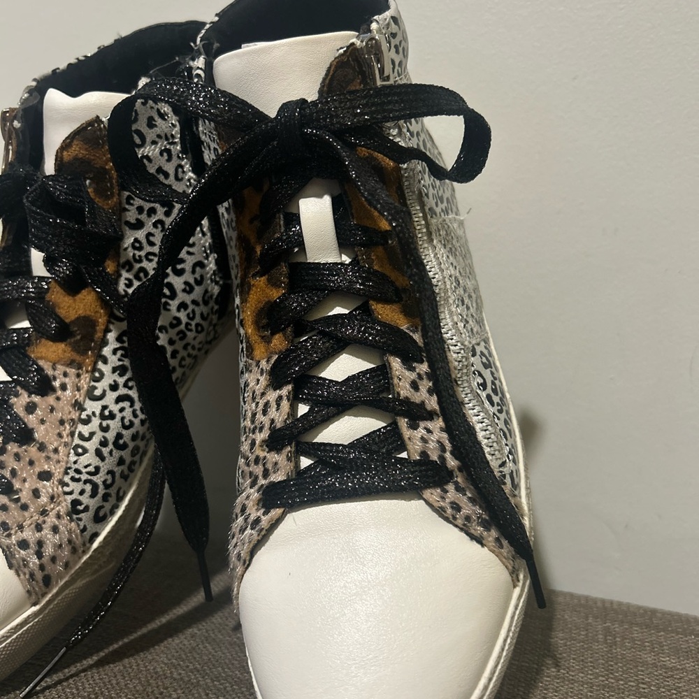 Ninety Union Leopard Print High-Top Sneakers - Picture 2 of 10
